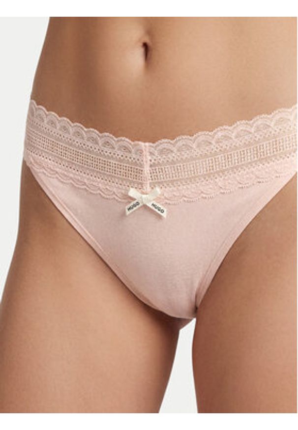 Hugo - HUGO Komplet stringów 50557221 Kolorowy. Materiał: bawełna. Wzór: kolorowy