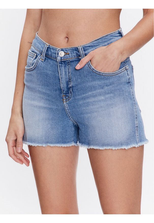 LTB Szorty jeansowe Layla 60589 15094 Niebieski Regular Fit. Kolor: niebieski. Materiał: bawełna