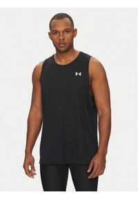Under Armour Tank top Tech 1382795 Czarny Regular Fit. Kolor: czarny. Materiał: syntetyk