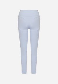 Born2be - Jasnoniebieskie Legginsy z Modelującymi Przeszyciami Selettia. Okazja: na co dzień, na spacer. Kolor: niebieski. Styl: klasyczny, casual #5