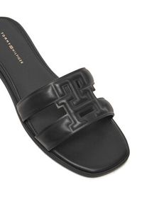 TOMMY HILFIGER - Tommy Hilfiger Klapki Th Logo Strap Mule FW0FW08671 Czarny. Kolor: czarny. Materiał: skóra