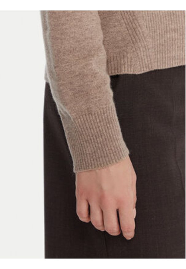 United Colors of Benetton - United Colors Of Benetton Sweter 102HD4032 Beżowy Relaxed Fit. Kolor: beżowy. Materiał: syntetyk