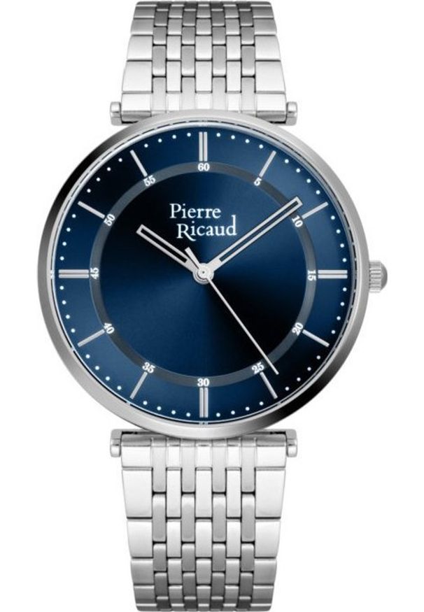 Zegarek męski Pierre Ricaud P91038.5115Q srebrny. Kolor: srebrny