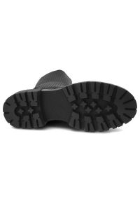 Czarne Botki Filippo Modne Jesienne Buty Damskie. Zapięcie: bez zapięcia. Kolor: czarny. Materiał: materiał. Szerokość cholewki: normalna. Sezon: jesień. Obcas: na obcasie. Styl: sportowy. Wysokość obcasa: niski #3