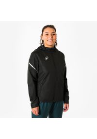 KIPSTA - Kurtka przeciwdeszczowa piłkarska damska Kipsta Viralto Club. Kolor: czarny. Materiał: poliester, materiał. Sport: piłka nożna #1