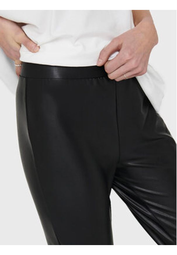 only - ONLY Legginsy Cool Coated 15187844 Czarny Extra Slim Fit. Kolor: czarny. Materiał: syntetyk