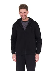 Guess - GUESS Czarna męska bluza rozpinana Aldwin Zip, Rozmiar M. Kolor: czarny