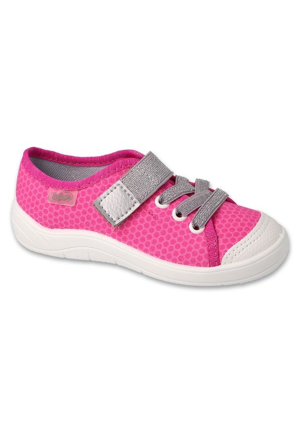 Befado obuwie dziecięce 351X014 różowe. Kolor: różowy. Materiał: bawełna, tkanina, guma
