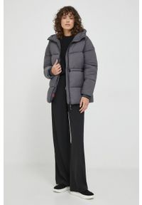 Calvin Klein sweter z domieszką wełny damski kolor czarny lekki. Kolor: czarny. Materiał: wełna. Długość rękawa: raglanowy rękaw. Styl: klasyczny #2