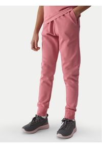 4f - 4F Spodnie dresowe 4FJWSS24TTROF587 Różowy Regular Fit. Kolor: różowy. Materiał: bawełna #1