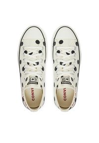 Converse Trampki Chuck Taylor All Star Lift Platform Polka Dots A10689C Beżowy. Kolor: beżowy. Materiał: materiał. Obcas: na platformie #5