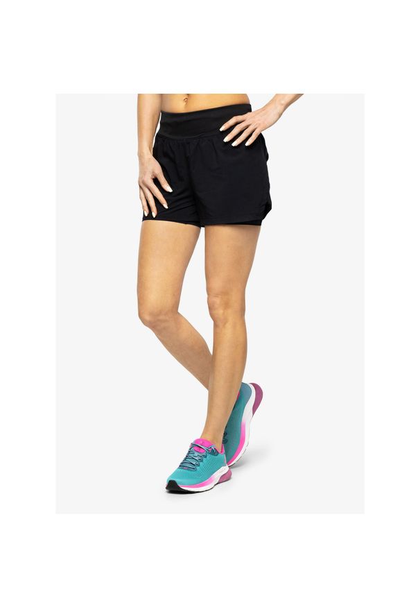 Spodenki do biegania damskie Under Armour Run Elite 2in1 Short. Kolor: czarny. Sport: bieganie