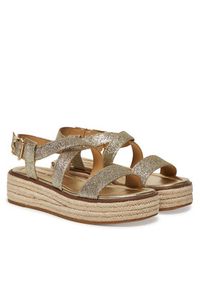 MICHAEL Michael Kors Espadryle Lynn 40S5LYFS1M Złoty. Kolor: złoty. Materiał: skóra #3