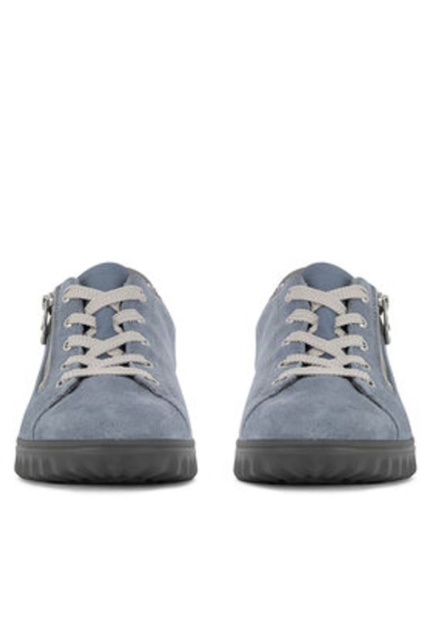 Rieker Półbuty 59000-10 Niebieski. Kolor: niebieski. Materiał: skóra, zamsz