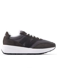 Buty męskie New Balance U370HD – czarne. Kolor: czarny. Materiał: zamsz, skóra. Szerokość cholewki: normalna. Sezon: lato #1