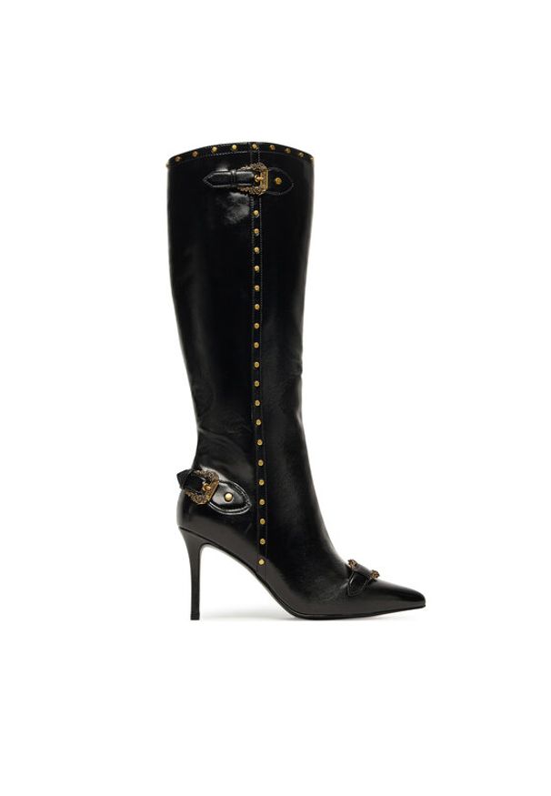 Versace Jeans Couture Kozaki 79VA3S58 ZSC35 Czarny. Kolor: czarny. Materiał: skóra