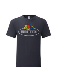 FRUIT OF THE LOOM - Męska Koszulka Z Logo W Stylu Vintage. Kolor: czerwony