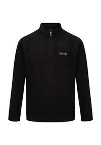 Regatta - Bluza Polarowa z suwakiem Męska Thompson. Kolor: czarny. Materiał: polar. Sezon: zima. Sport: turystyka piesza #1