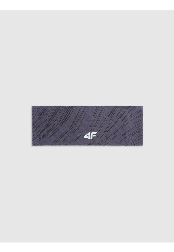 4f - 4F Opaska do biegania uniseks - szara L/XL. Kolor: szary. Materiał: dzianina, syntetyk, elastan, materiał. Wzór: nadruk. Styl: sportowy