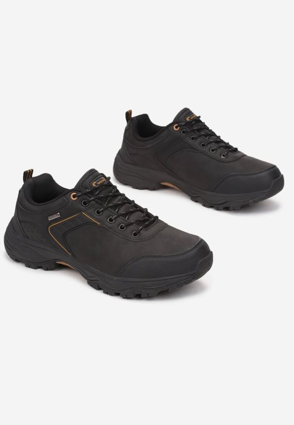 Born2be - Czarne Buty Trekkingowe Cecrol. Nosek buta: okrągły. Zapięcie: sznurówki. Kolor: czarny. Materiał: nubuk, syntetyk. Szerokość cholewki: normalna. Sport: wspinaczka