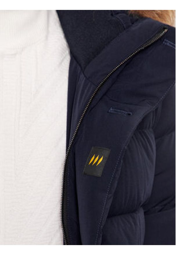 Hetrego - Hetregó Kurtka puchowa Parker 8K436M 23WU07 Granatowy Regular Fit. Kolor: niebieski. Materiał: syntetyk, puch