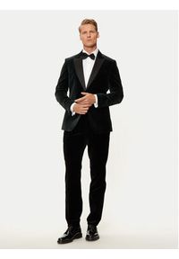 BOSS - Boss Marynarka H-Hutson-Tux-231 50484709 Zielony Slim Fit. Kolor: zielony. Materiał: bawełna