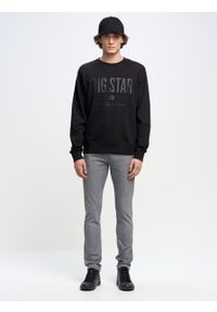 Big-Star - Bluza męska z nadrukiem czarna Ecodort 906. Kolor: czarny. Wzór: nadruk. Styl: klasyczny