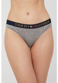 TOMMY HILFIGER - Tommy Hilfiger figi kolor szary. Kolor: szary. Materiał: dzianina, bawełna