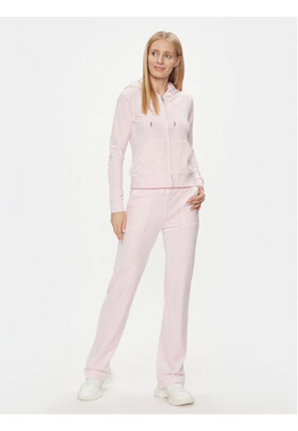 Juicy Couture Bluza Robertson JCAP176 Różowy Slim Fit. Kolor: różowy. Materiał: syntetyk