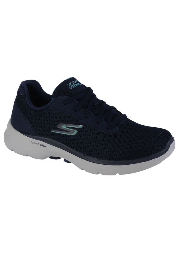 skechers - Buty sportowe Sneakersy damskie, Skechers Go Walk 6 - Iconic Vision. Kolor: niebieski. Sport: turystyka piesza