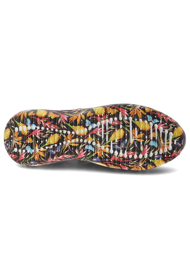 Sneakersy damskie Laura Vita, cholewka ze skóry naturalnej z delikatną siateczką wzór kwiatowy sznurowane lekka podeszwa wygodny fason, czarne, Jocta. Okazja: na co dzień. Zapięcie: sznurówki. Kolor: czarny. Materiał: skóra. Szerokość cholewki: normalna. Wzór: kwiaty. Styl: klasyczny, casual