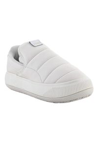 Puma - Buty Damskie Zamsz Projekt Wsuwany Mayu. Kolor: beżowy, biały, wielokolorowy. Materiał: zamsz. Sezon: zima