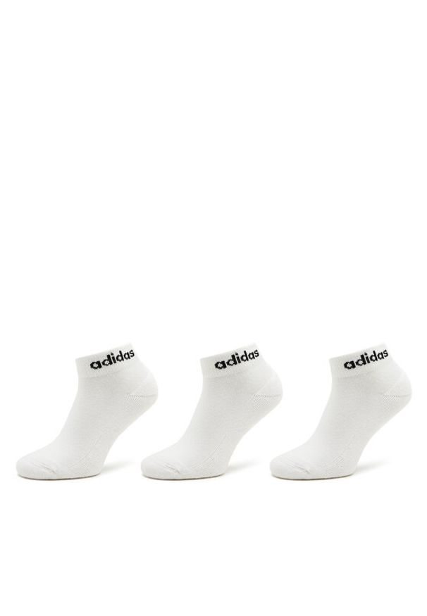 Adidas - adidas Skarpety Niskie Unisex Linear Ankle Socks Cushioned Socks 3 Pairs HT3457 Biały. Kolor: biały