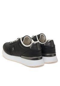 TOMMY HILFIGER - Tommy Hilfiger Sneakersy Chic Fashion Runner FW0FW08695 Czarny. Kolor: czarny. Materiał: skóra #5