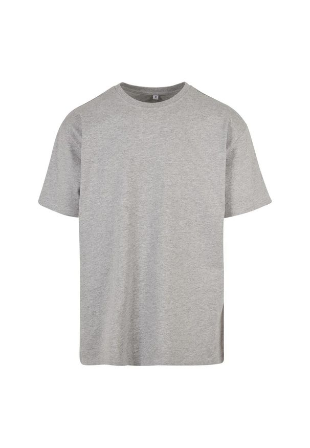 BUILD YOUR BRAND - Męska Koszulka Heather Heavy Oversized T-shirt. Kolor: szary