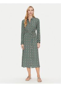 Marc O'Polo Sukienka koszulowa 500 1208 21033 Zielony Regular Fit. Typ kołnierza: polo. Kolor: zielony. Materiał: wiskoza. Typ sukienki: koszulowe #1