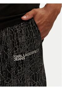 Karl Lagerfeld Jeans Spodnie dresowe 246D1005 Czarny Regular Fit. Kolor: czarny. Materiał: bawełna