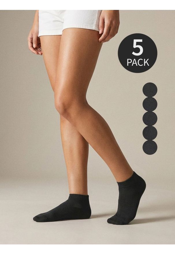 Sinsay - Skarpetki 5 pack - czarny. Kolor: czarny