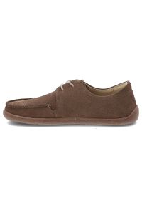 Brązowe Półbuty Armodo Welurowe Obuwie Damskie Barefoot. Okazja: na co dzień. Zapięcie: sznurówki. Kolor: brązowy. Materiał: welur. Szerokość cholewki: normalna. Styl: casual, klasyczny