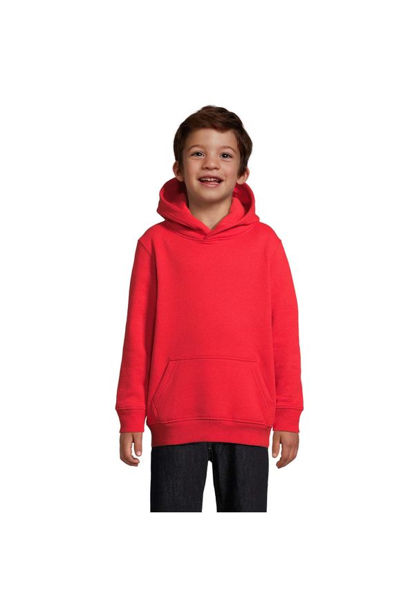 SOL'S - Bluza Z Kapturem Condor Dla Dzieci. Typ kołnierza: kaptur. Kolor: czerwony