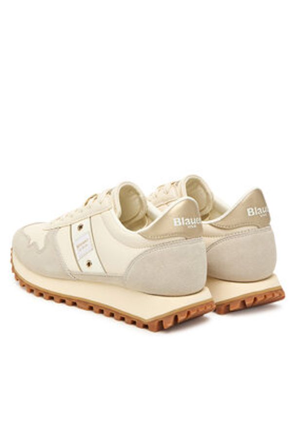 Blauer Sneakersy F5MILLEN03/LES Écru. Materiał: skóra
