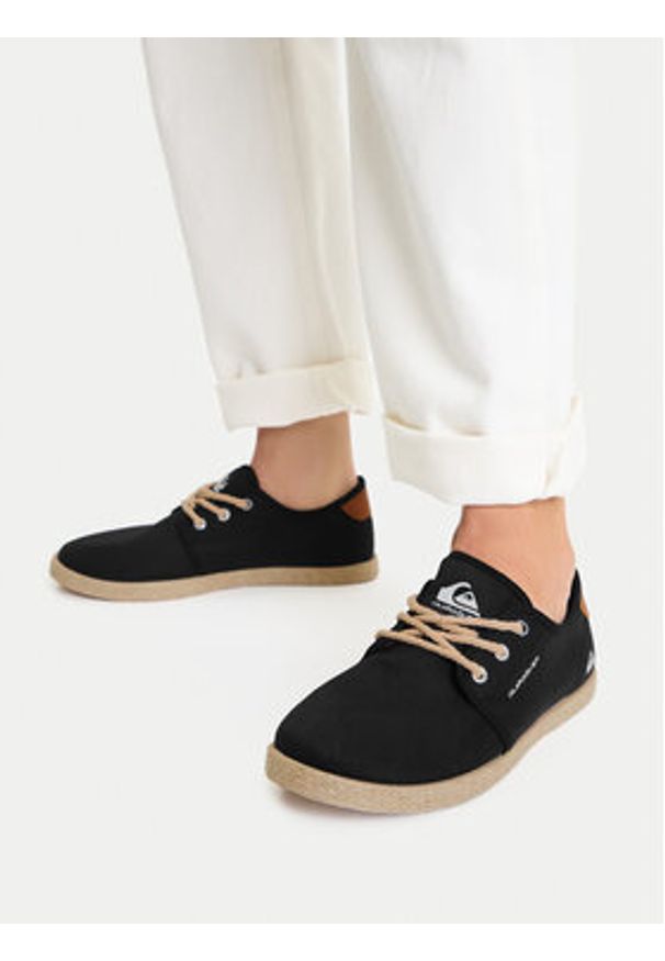 Quiksilver Espadryle CWBEO-WAVESTRIDE-02 Czarny. Kolor: czarny. Materiał: materiał