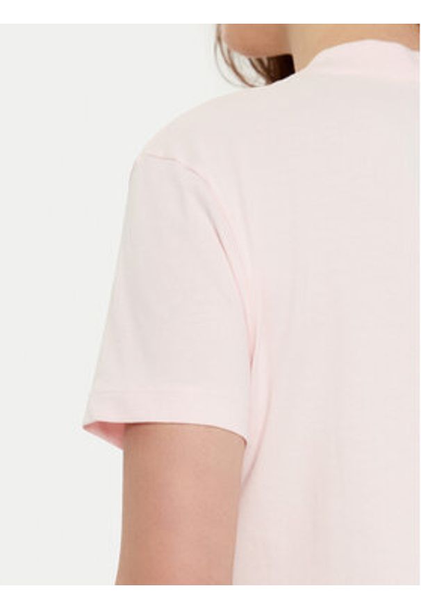 Lacoste T-Shirt TF9246 Różowy Slim Fit. Kolor: różowy. Materiał: bawełna