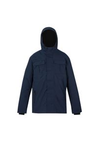 Regatta - Męska Wodoodporna Kurtka Ocieplana Eamont. Kolor: niebieski, wielokolorowy, czarny. Sport: turystyka piesza #1