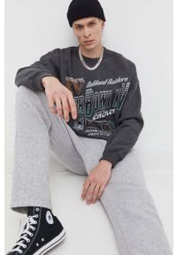 Hollister Co. spodnie dresowe kolor szary melanżowe. Kolor: szary. Materiał: dresówka. Wzór: melanż #3