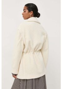 Liviana Conti płaszcz kaszmirowy kolor beżowy przejściowy dwurzędowy. Kolor: beżowy. Materiał: kaszmir. Styl: klasyczny #4