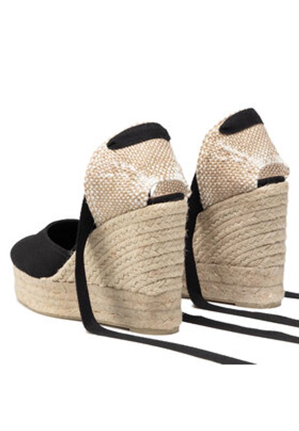 Castañer Espadryle Carina/8ED/001 020961-100 Czarny. Kolor: czarny. Materiał: materiał
