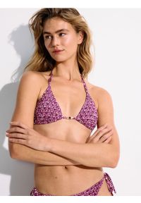 Reserved - Góra od bikini - fuksja. Kolor: różowy. Materiał: materiał. Wzór: gładki