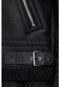 The Kooples - Kurtka. Okazja: na co dzień. Kolor: czarny. Materiał: materiał. Wzór: gładki. Styl: casual #4