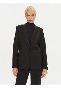 Calvin Klein Marynarka K20K207632 Czarny Slim Fit. Kolor: czarny. Materiał: wełna, syntetyk